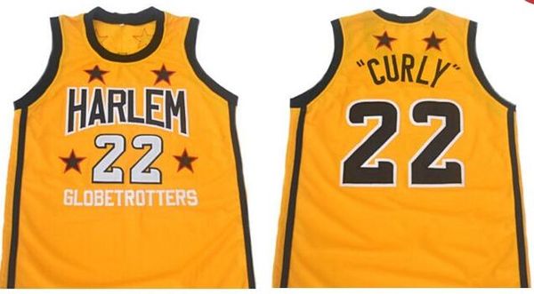 2324 raro personalizado homens jovens mulheres vintage FRED GLOBETROTTERS # 22 CURLY College costurado JBasketball Jerseys