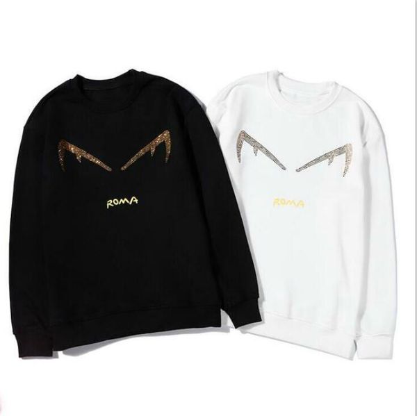 

autumn mens designer hoodies ff brand hoodies for men sweatshirts with letters long sleeves luxury pullovers mens clothing m-2xl, Black