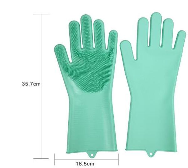 Luvas de Lavar Louça de borracha de Silicone Eco-Friendly Lavagem Para Multipurpose Cozinha Cama Banheiro Cuidados Com Os Cabelos