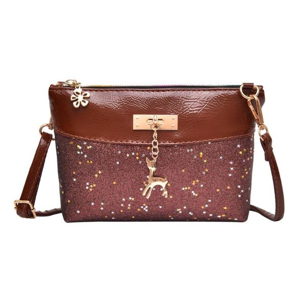 

fashion glitter sequins deer shoulder bag for women bling sequins flap bags messenger crossbody bags bolsa feminina ct