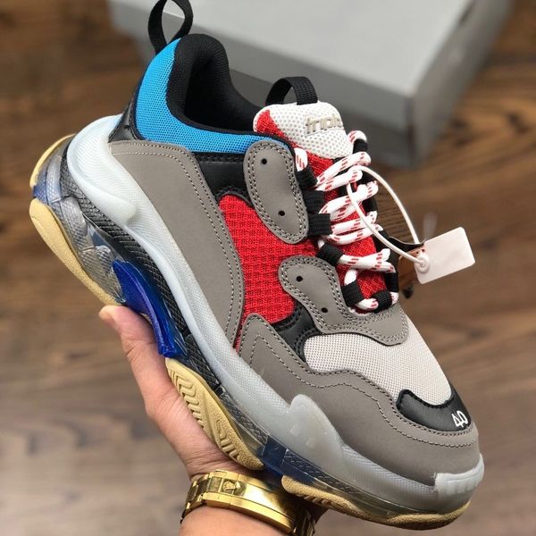

new men women designer shoes triple-s designer trainer casusl sneakers retro low flat shoes new color style designer shoes 36-45, Black