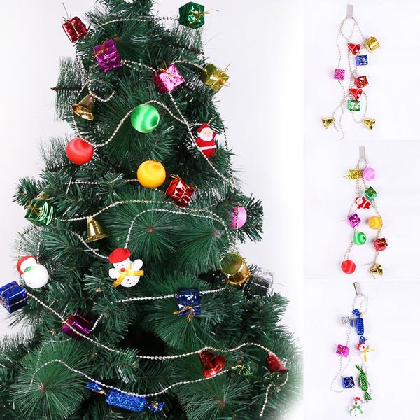 

santa claus snowman chain christmas ornaments happy new year bell chain candy pendant christmas tree ornaments navidad 2020