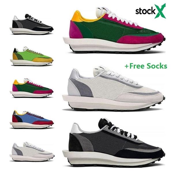 

sacai x ldv waffle daybreak running shoes trainers mens sneakers ldwaffle women fashion designer breathe tripe s black sports shoes 5-11