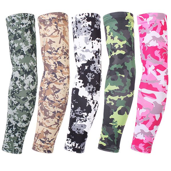 

30pairs wood camouflage arm warmers outdoor riding hiking fishing sun protection long digital camo sleeves elbow coverswholesale, Blue;gray