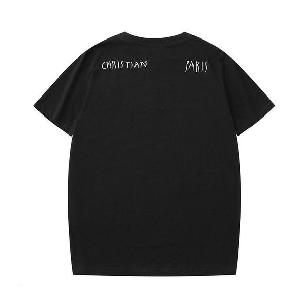 

20ss christian mens t shirt for men paris logo fashion designer t-shirt france brand street с коротким рукавом роскошные рубашки s-xxl, White;black