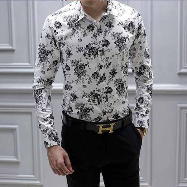 

new brand new men's dress shirts fashion harajuku casual shirt men luxury medusa black gold fancy 3d print slim fit shirts, White;black