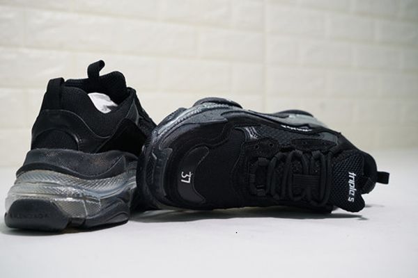 

star with the new paris crystal bottom triple-s casual shoes shoes platform triple s sports men and women vintage grandpa trainer h21