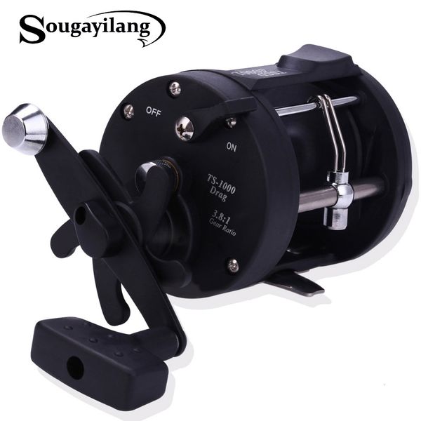

sougayilang saltwater fishing reels tssd 3000l-4000l trolling drum fishing reel saltwater right hand black sea fish reel t191015