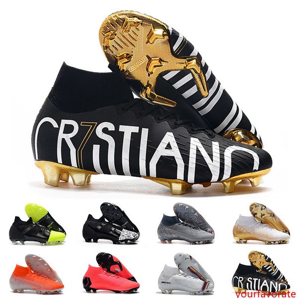 

mercurial superfly vi 360 elite fg kj 6 xii 12 cr7 ronaldo mens women high soccer shoes football boots cleats size 39-45