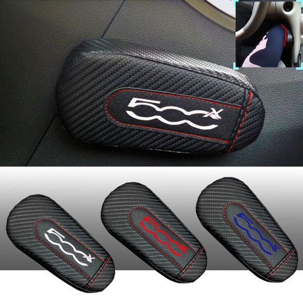

for 500x 1pc carbon fiber leather auto leg cushion knee pad car door arm pad car accessories vehicle protective