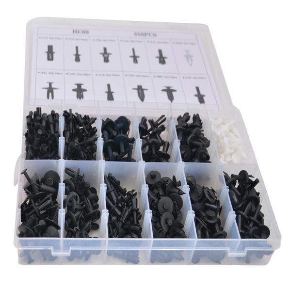 

350x plastic car body push pin rivet fasteners screw guard fastener