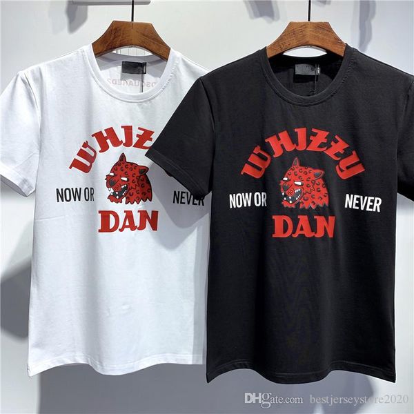 

2020 new hip hop popular t-shirt simple street skateboard t-shirt breathable luxury casual short-sleeved t-shirt d2 explosion models, White;black