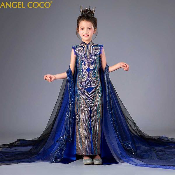 

flower girl dresses for weddings costume lace sequins gowns kids graduation gown children pageant communion dresses for girls, Red;yellow