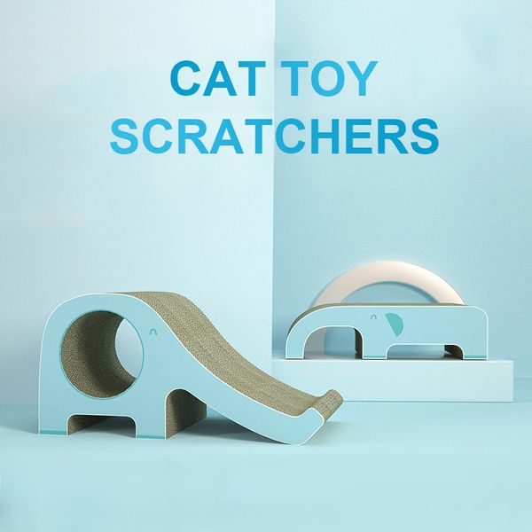 

pet cat scratch board corrugated paper grinder elephant slide wear-resistant cat toys pet supplies kitten mat scratcher