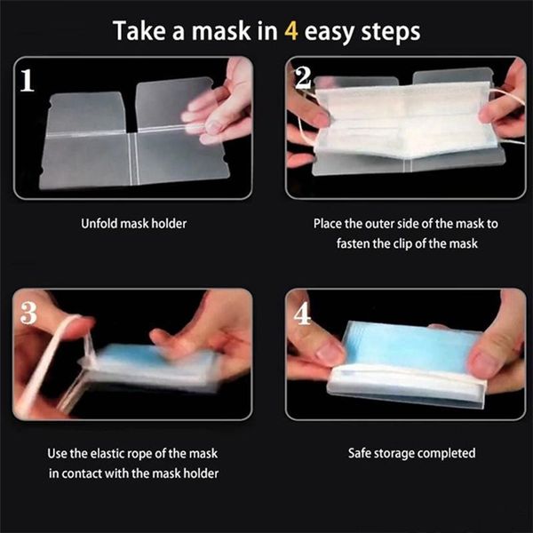 

foldable disposable dust mask storage box face mask keeper holder mouth clip folding case folder pp plastic sheet protective organizer dhl