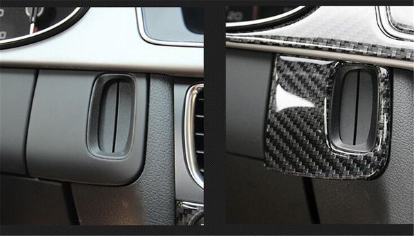 

carbon fiber engine start button pushbutton dashboard trim for audi a5 a4 l16