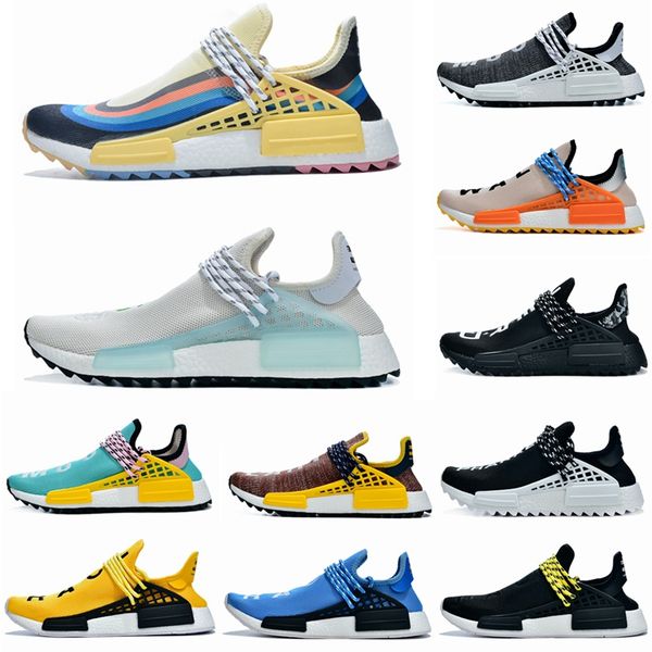 

2019 nmd human race hu pharrell williams running shoes creme nerd solar pack holi sport men women pharell runner racer athletic sneakers