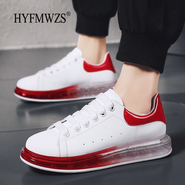 

hyfmwzs классическая мода белая обувь демпфирующие подушки низ тенденции моды кроссовки персонализированный универсиады повседневная мужская, Black