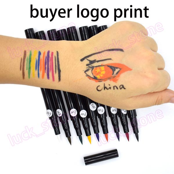 

no logo 16 colors 9 color matte 7 color neon liquid eyeliner waterproof high pigment colorful 24 hours long lasting liquid eyeliner pen
