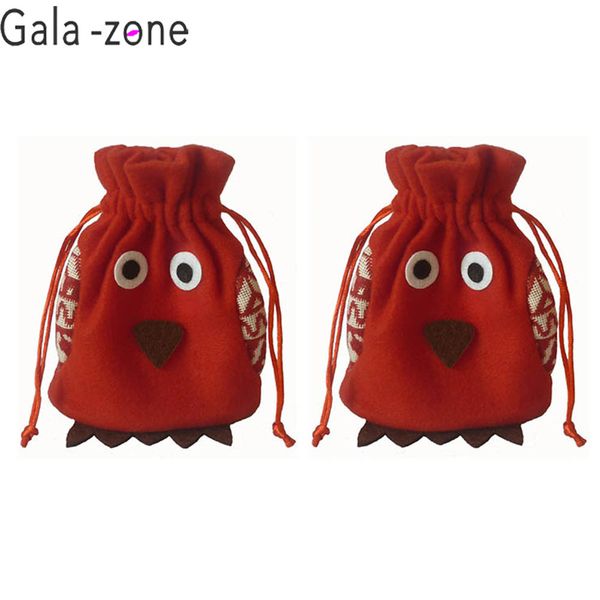 

gala-zone christmas candy party gift bag decoration xmas owl storage packing wrapper supplies decor gift christmas tree presents