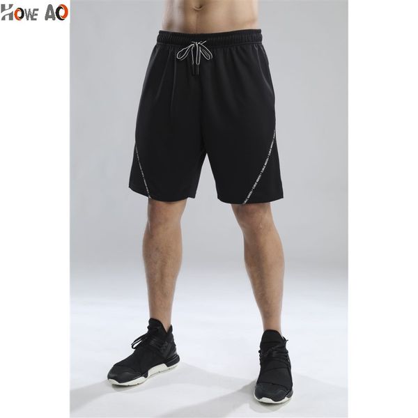 

howe ao men running sport shorts trousers exercise drawstring design shorts striped gym short jogger fit quick dry cool trousers, Black;blue