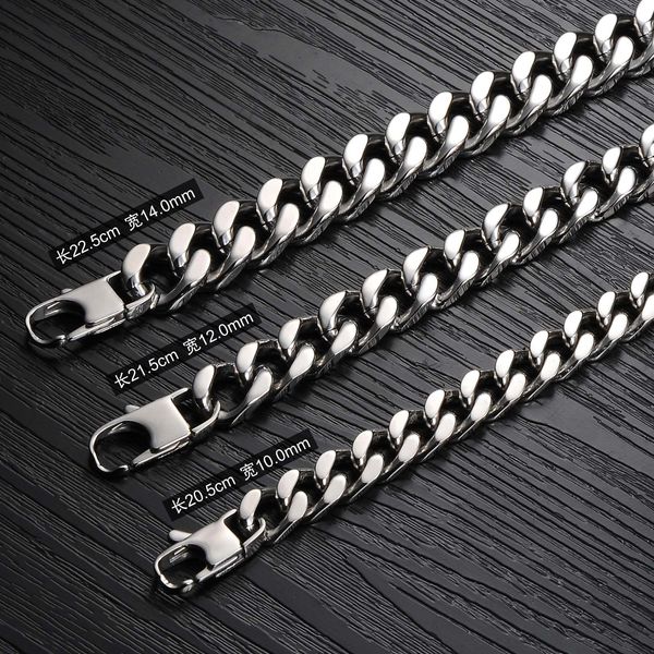 

supply domineering unique is wear jewelry mens fashion titanium steel bracelet does not fade, Black