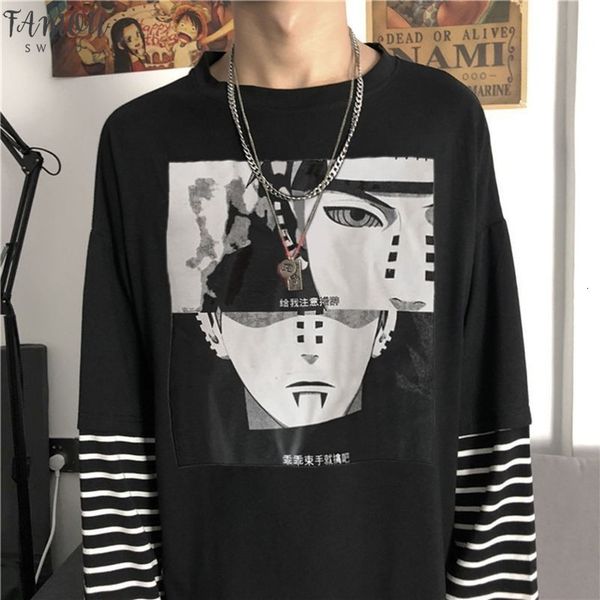 

harajuku punk cartoon t shirt naruto t shirt casual cute amine tshirt hip hop printed high street tee o neck women, White