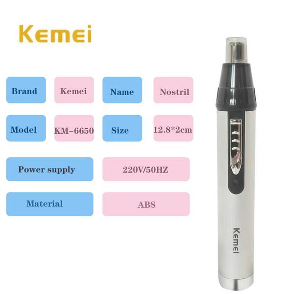 

kemei 6650 professional men электрического носа ухо триммер безболезненные женщины tagliacapelli ricaricabile в носо cut бритве mszsa