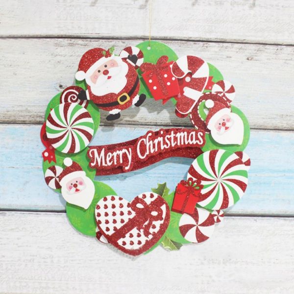 

three-dimensional garland paper mall l family window door wall decoration wreath creative christmas pendants