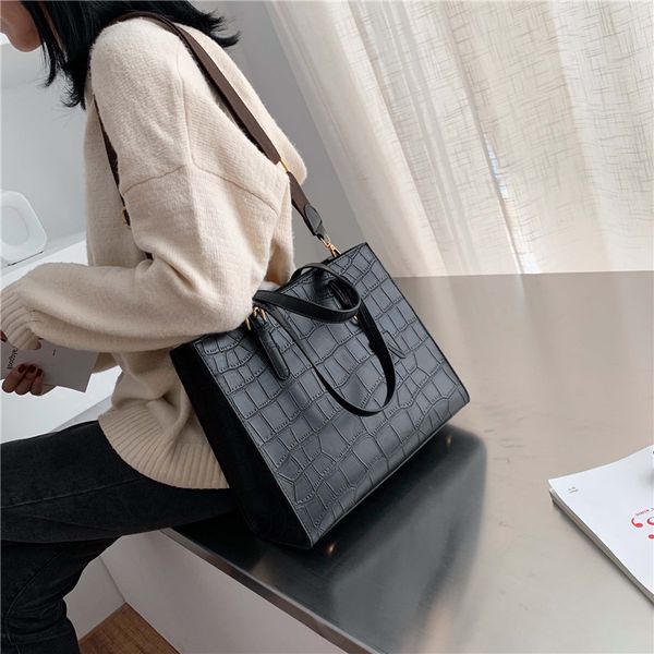 

stone pattern shoulder bag women travel bags leather pu quailty bag female luxury handbags women bags designer sac a main femme