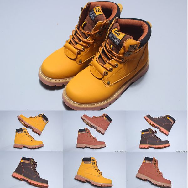 

caterpillar catfootwear workwear men boot leisure series original material small cow leather tk head cat boots women` collection 36-45, Black;grey