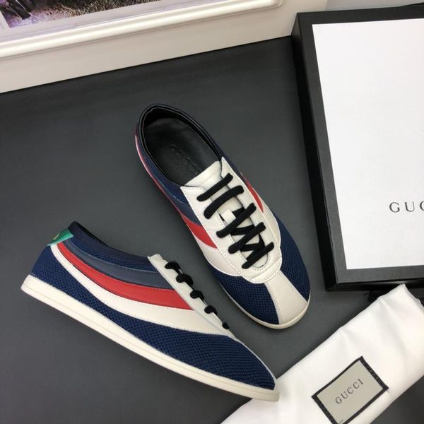 

2020 latest blue leather casual shoes men's casual shoes fashion trend comfortable shoe size 38-44 type 39745400590