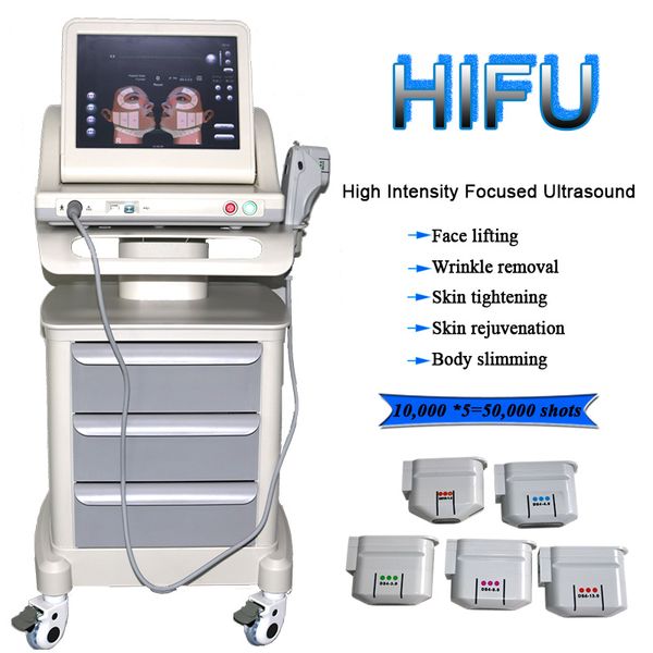 

hifu high intensity focused ultrasound hifu face lifting machine wrinkle removal with 5 cartridges for face and body