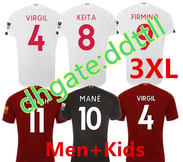 

S 3xl man women kid 2018 19 20 red white and black occer jer e 2019 2020 football kit hirt