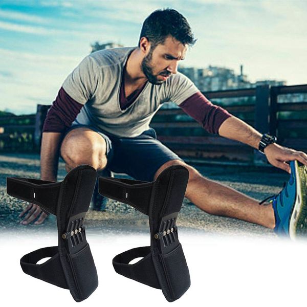 

powerlift joint support knee pads powerful rebound spring force, Black;gray