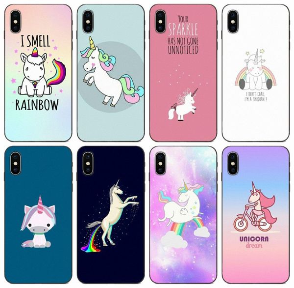 

[tongtrade] unicorn saw clouds rainbow funny case for iphone 11 pro x xs max xr 8s 8 7s 7 se samsung a5 huawei y9 xiaomi 5s plus vogue case