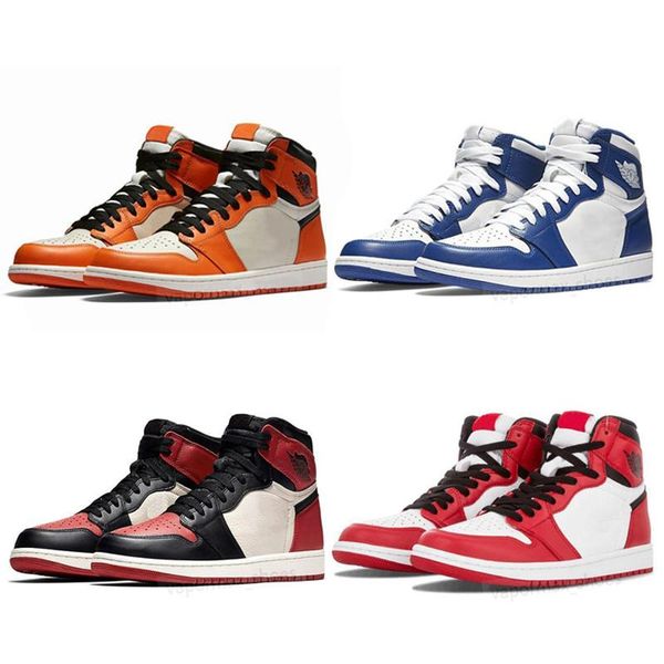 

1s high og баскетбольная обувь 1 royal black toe pine оранжевый черный суд фиолетовый белый jumpman unc патентный мужчины женщины проектиров