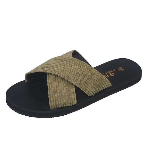 

cross border popular womens slippers in the summer of 2019 european and american foreign trade large slippers wear flat bottom sandals wish, Black
