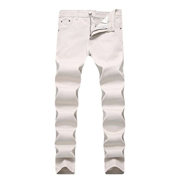 

leward men's skinny slim fit stretch straight leg fashion jeans pants, Blue