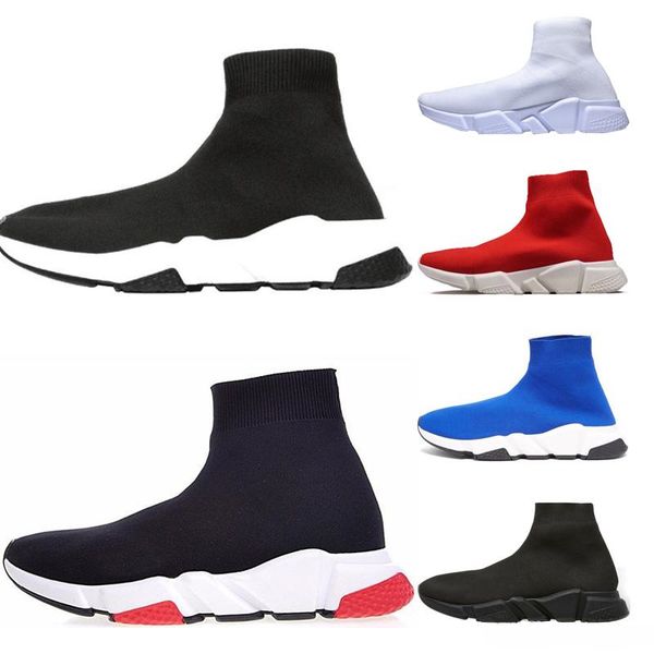 

designer sock shoes triple black white men women fashion sneakers triple black white blue pink mens trainer runner booties platform shoe