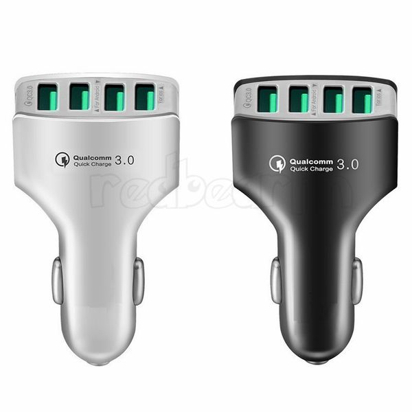 

4 usb ports 5v 2.5a real auto power adapter car charger for iphone 5 6 7 8 x samsung s8 s9 s10 htc gps mp3
