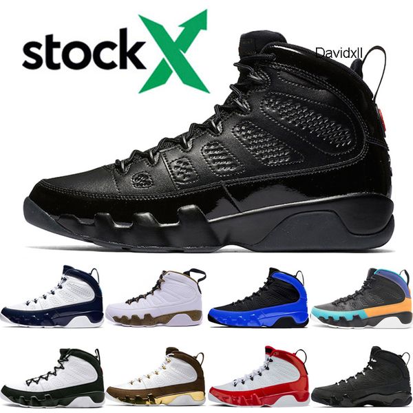 

9 9s jord*n basketball shoes men bred gym red og space jam black royal blue anthracite mens athletics sport shoes size 40-47