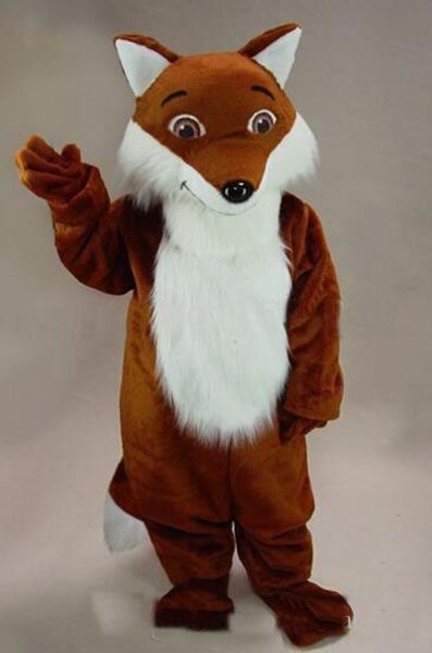 2019 Скидка продажа завода Cute Fox Brown Хороший животных костюм талисмана Необычные платья животных костюм талисмана бесплатная доставка