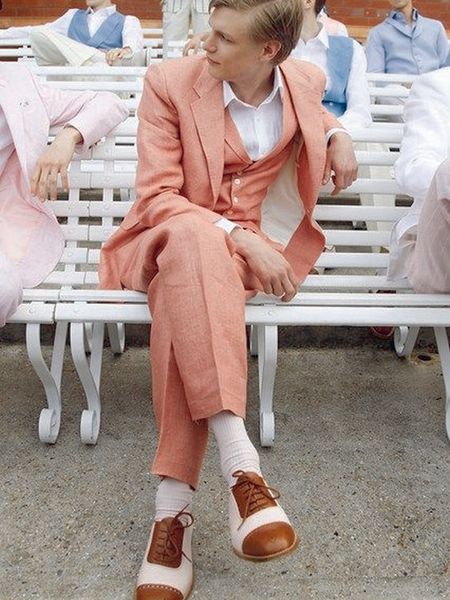 

3 pieces new pink beach men's suit latest coat pant designs thin fit tuxedo prom costumes custom groom blazer dress, White;black