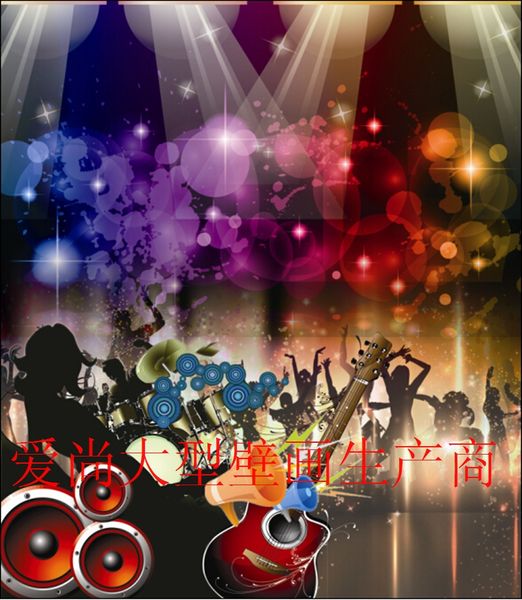 3d Fashion Various Ktv Mural Wallpaper Rock Music Metallic Bight And Colorful Ktv Nightclub Dynamic Background Wall Decoration Digital Wallpaper