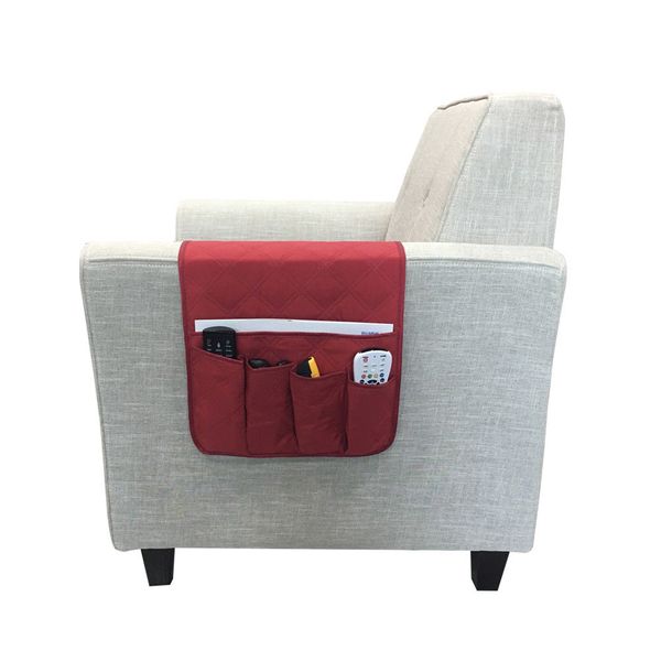 

hanging sofa side storage bag cell phones remote control holder organizer foldable 5 pockets over armchair couch storage pouch