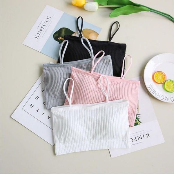 

women wireless strapless solid color elastic bandeau tube bra girls soft brassiere underwear lingerie crop, Red;black