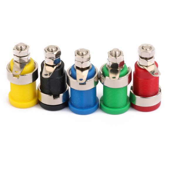

4mm insulated banana socket connectors new 5pcs five color
