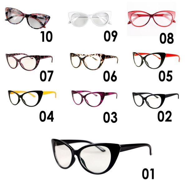 

2017 sale new cat eye glasses retro fashion black women glasses frame clear lens vintage eyewear sale, Silver