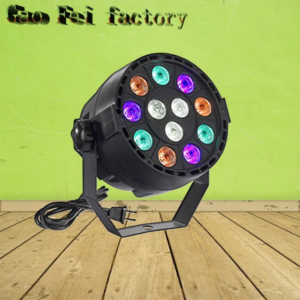 

flat 12 led par stage light rgbw 36w disco party lights laser dmx luz dj effect controller dj equipment projector luces discotec